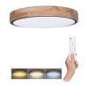LED stropní světlo s dálkovým ovládáním Iron Oak nastavitelné - průměr 40 cm, hnědá