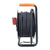 Prodlužovací kabel na bubnu 2x 230V + 400V pro venkovní využití - 25m, černá