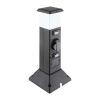 Zahradní sloupek 230V 2Z - PG05, s LED osvětlením, černá