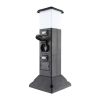 Zahradní sloupek 230V 2Z - PG05, s LED osvětlením, černá