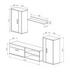 Obývací stěna Spano, dub artisan / černá