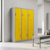 Kovová šatní skříňka Z, 3 oddíly, 120 x 50 x 180 cm, otočný zámek, libovolná RAL